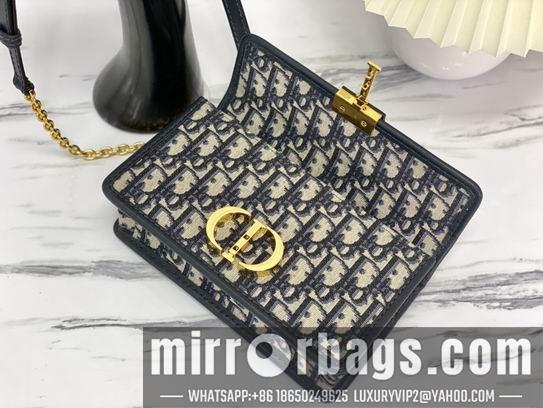 Dior Replica Bags Dior M9334蓝 黑 白刺绣 21.5x12x6cm wz