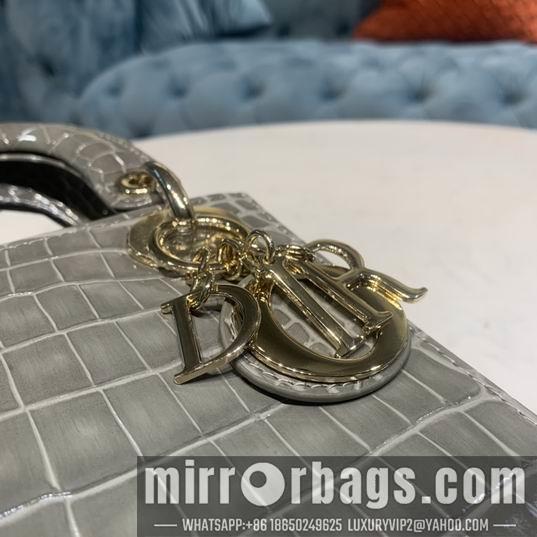 Dior Replica Bags Dior Lady鳄鱼压纹17x7.5x14cm yz