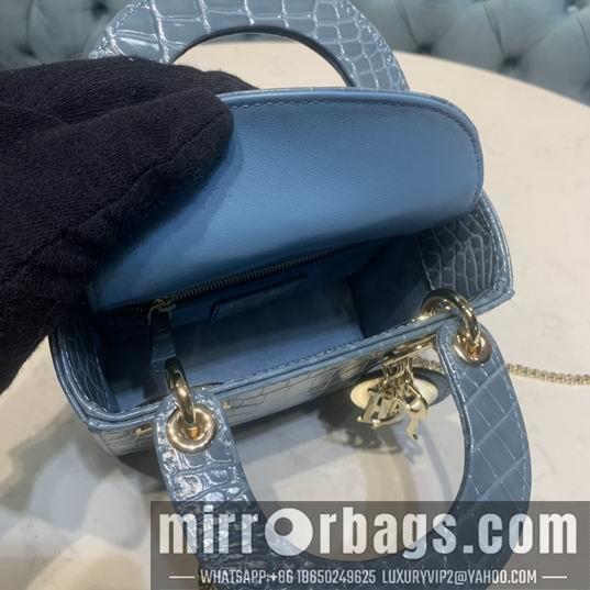 Dior Replica Bags Dior Lady鳄鱼压纹17x7.5x14cm yz