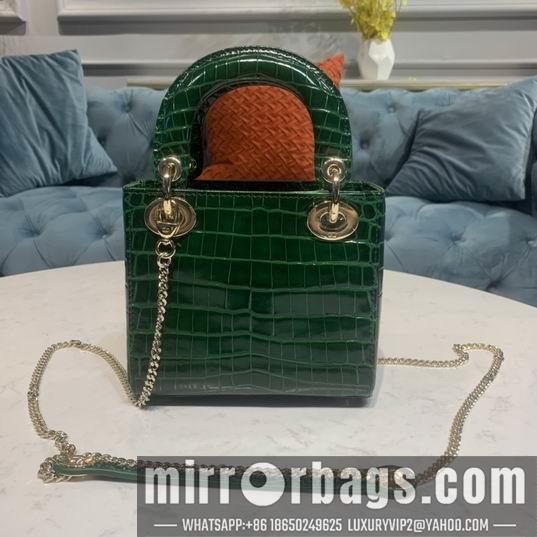 Dior Replica Bags Dior Lady鳄鱼压纹17x7.5x14cm yz