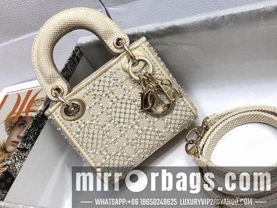 Dior Replica Bags Dior Lady S0856杏色珠钻12x10.2x5cm wz