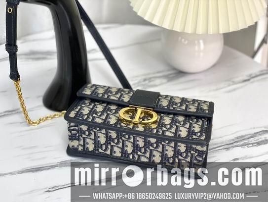 Dior Replica Bags Dior M9334蓝 黑 白刺绣 21.5x12x6cm wz