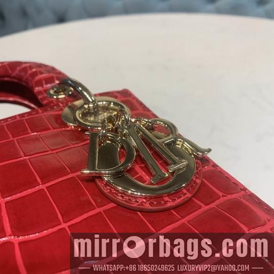 Dior Replica Bags Dior Lady鳄鱼压纹17x7.5x14cm yz