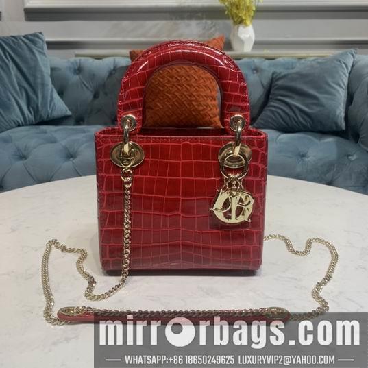 Dior Replica Bags Dior Lady鳄鱼压纹17x7.5x14cm yz