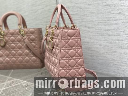 Dior Replica Bags Dior Lady M0567复古粉羊金32cm wz