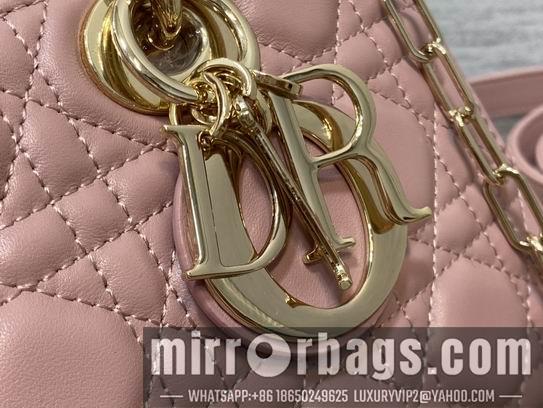 Dior Replica Bags Dior Lady M0540复古粉羊金 26x6x14cm wz