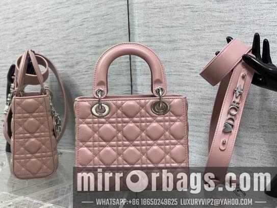 Dior Replica Bags Dior Lady M0538复古粉羊金 20cm wz2色