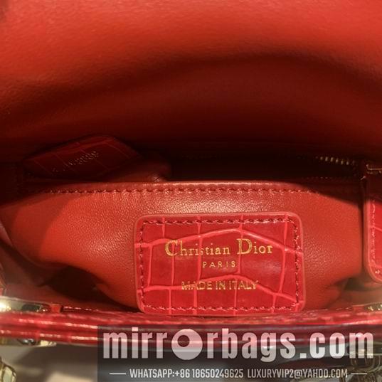 Dior Replica Bags Dior Lady鳄鱼压纹17x7.5x14cm yz