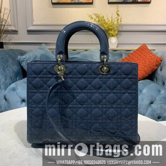Dior Replica Bags Dior M44560木槿粉 深丹宁蓝漆金32x12x24cm wz