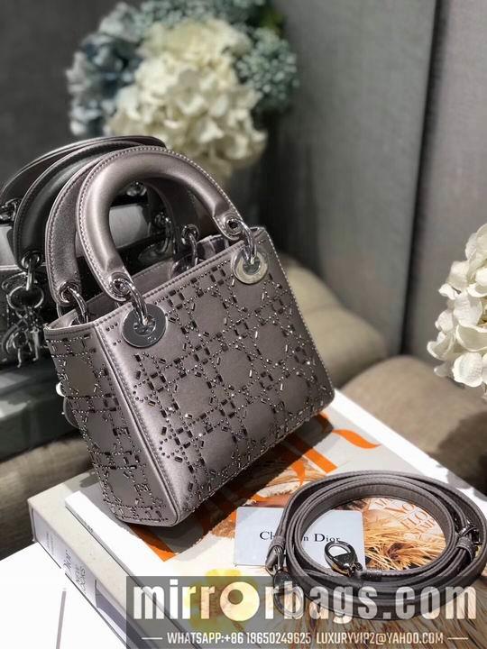 Dior Replica Bags Dior Lady 2011s丝绸烫钻17cm wo