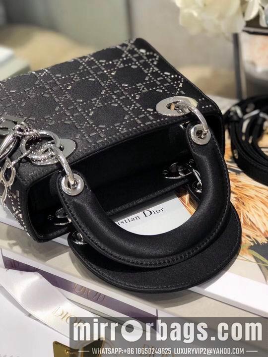 Dior Replica Bags Dior Lady 2011s丝绸烫钻17cm wo