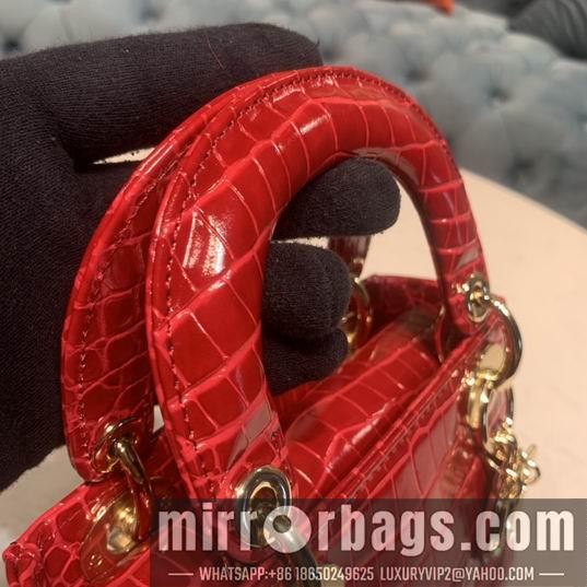 Dior Replica Bags Dior Lady鳄鱼压纹17x7.5x14cm yz