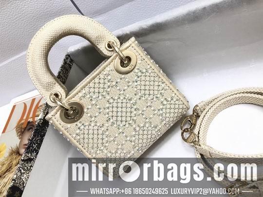 Dior Replica Bags Dior Lady S0856杏色珠钻12x10.2x5cm wz