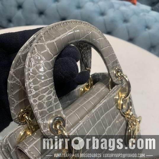 Dior Replica Bags Dior Lady鳄鱼压纹17x7.5x14cm yz