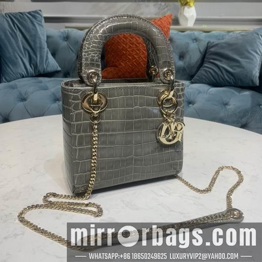 Dior Replica Bags Dior Lady鳄鱼压纹17x7.5x14cm yz