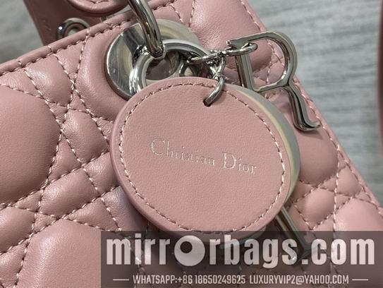 Dior Replica Bags Dior Lady M0538复古粉羊金 20cm wz2色