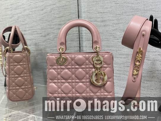 Dior Replica Bags Dior Lady M0538复古粉羊金 20cm wz2色