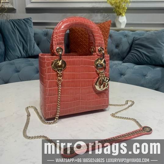 Dior Replica Bags Dior Lady鳄鱼压纹17x7.5x14cm yz