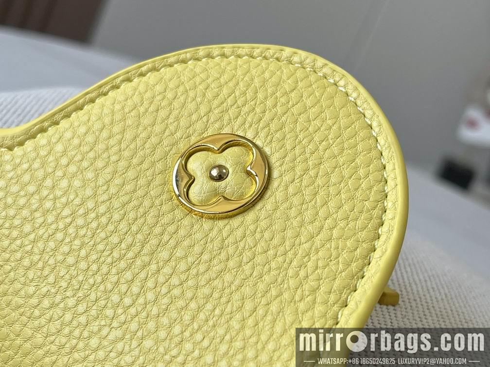 1:1 Louis Vuitton Bags Capucines M59873麻布配蛋黄金扣27x21x10cm cs