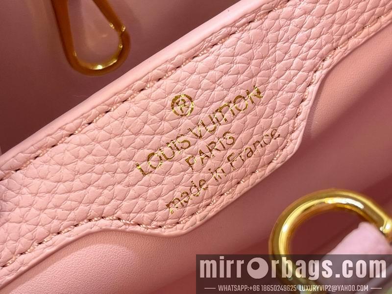 1:1 Louis Vuitton Bags Capucines M21127珍珠白色编织27x18x9cm ss