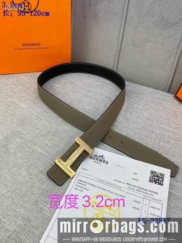 Replica Hermes Belt 32mmX95-125cm 8L01