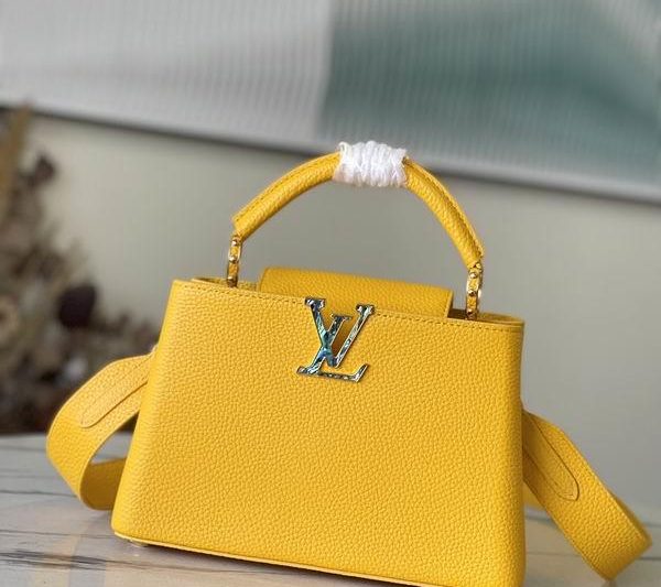 LV Replica Bags Capucines M57219黄色贝母 27x18x9cm gf