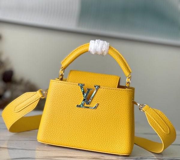 LV Replica Bags Capucines M57219黄色贝母 21x14x8cm