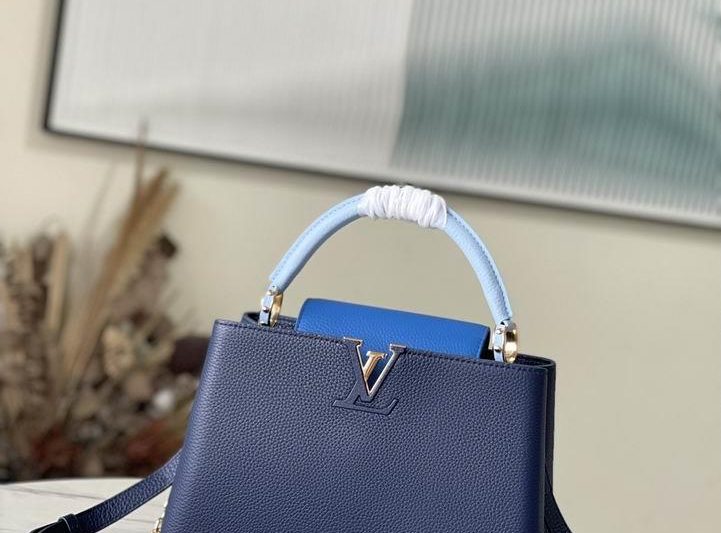 LV Replica Bags M20844蓝拼色珐琅花卉31.5x20x11cm