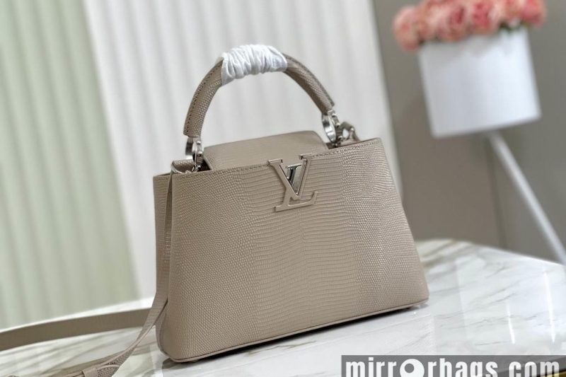 LV Replica Bags CapucinesBB N98093蜥蜴纹27x18x9cm gf