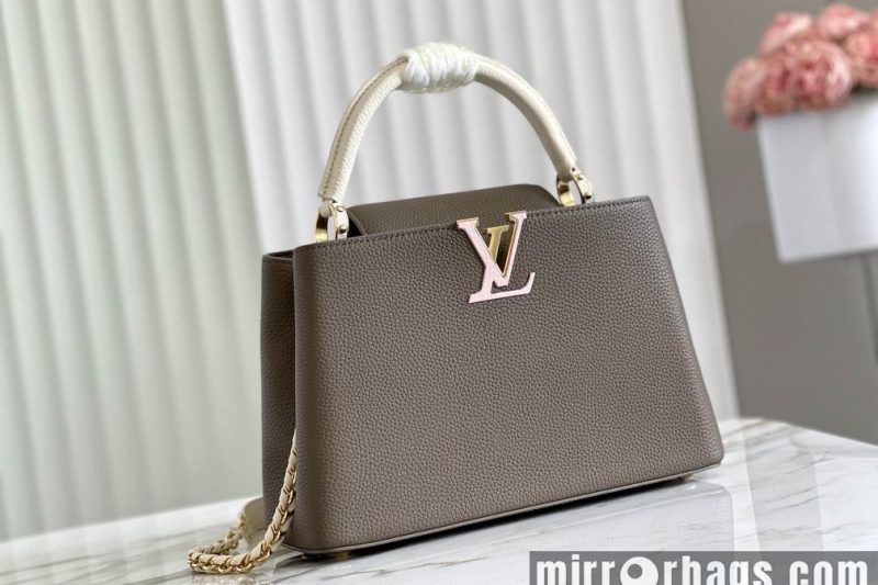 LV Replica Bags Capucines M48865卡其绿 31.5x20x11cm