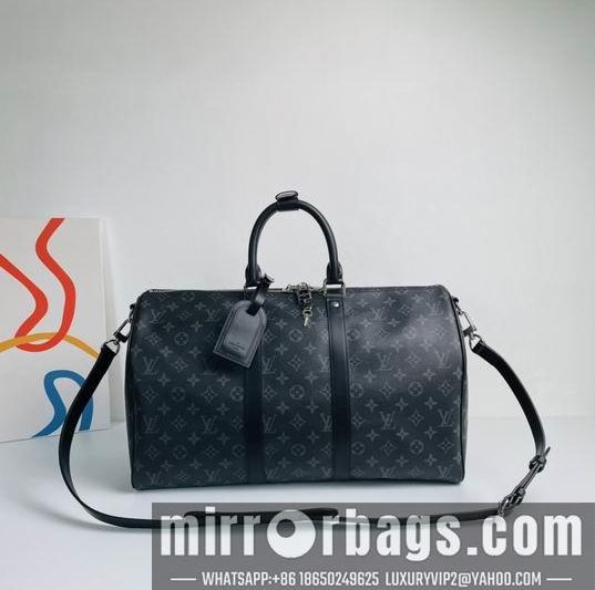 LV Replica Bags Keepall M40569黑花 45x27x20cm gf