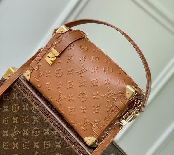 LV Replica Bags Petite Malle M21709全皮棕21x14x6cm gf