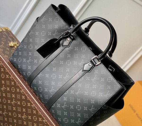 LV Replica Bags Sac Plat M46451黑花 44x33x18cm gf