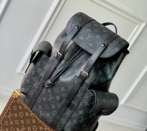 LV Replica Bags Christopher M46247黑花 32x39x12cm