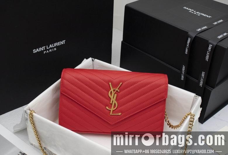 YSL Replica Bags WN01740红色金扣 22.5X14X4